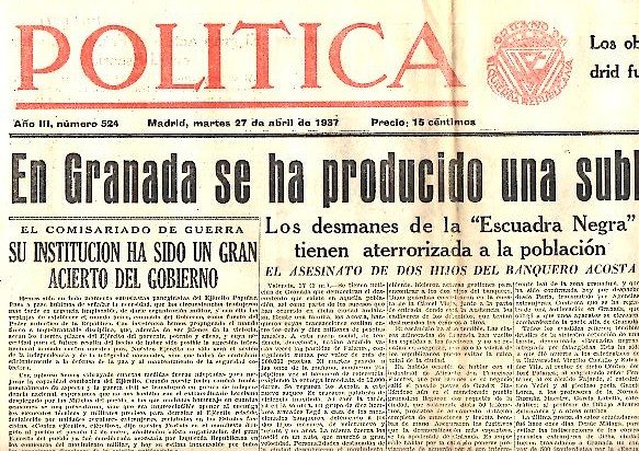 POLITICA. AÑO III. N. 524. 27-ABRIL-1937.