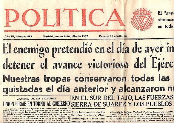 POLITICA. AÑO III. N. 587. 8-JULIO-1937.