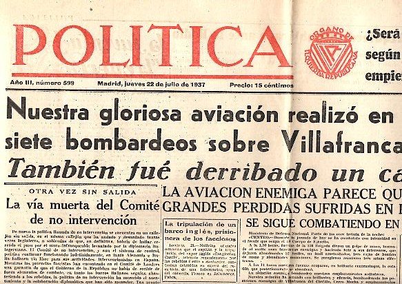 POLITICA. AÑO III. N. 599. 22-JULIO-1937.