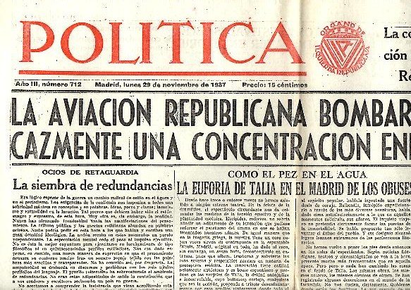 POLITICA. AÑO III. N. 712. 29-NOVIEMBRE-1937.