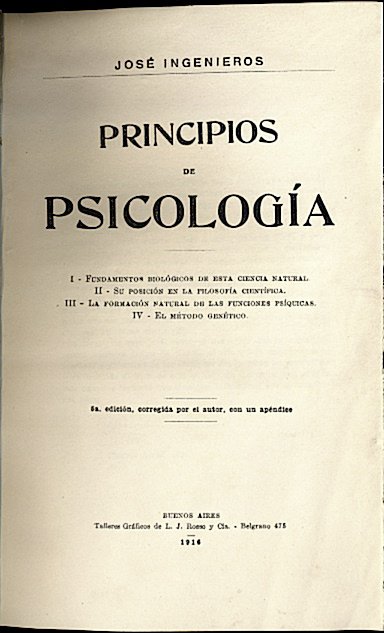 PRINCIPIOS DE PSICOLOGIA. I. FUNDAMENTOS BIOLOGICOS DE ESTA CIENCIA NATURAL. …