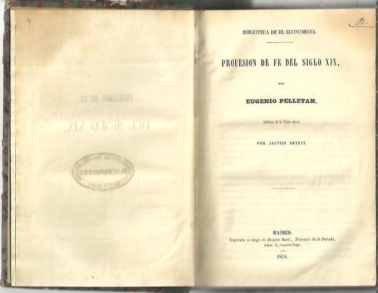 PROFESION DE FE DEL SIGLO XIX.