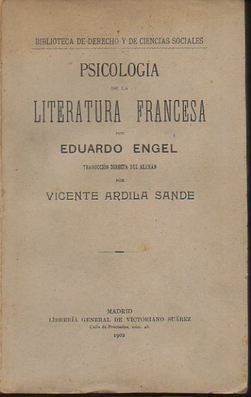 PSICOLOGIA DE LA LITERATURA FRANCESA.