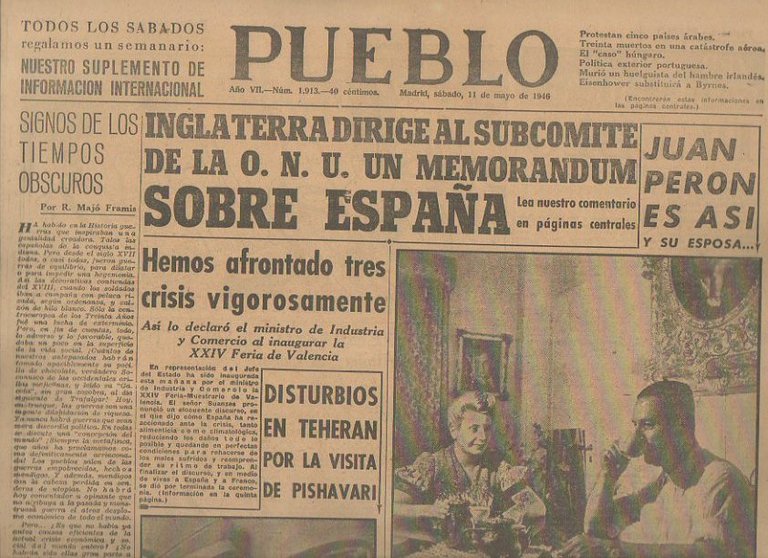 PUEBLO. AÑO VII. NUM. 1.913. MADRID, SABADO, 11 DE MAYO …