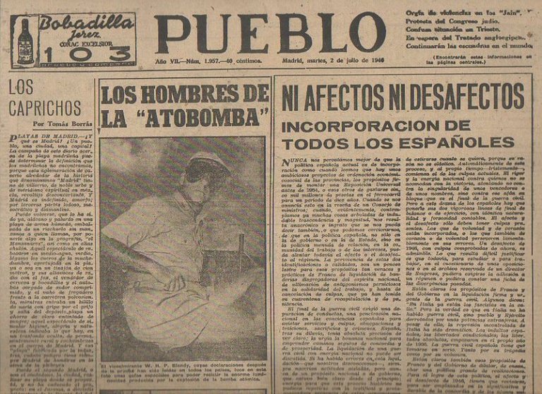 PUEBLO. AÑO VII. NUM. 1.957. MADRID, MARTES, 2 DE JULIO …