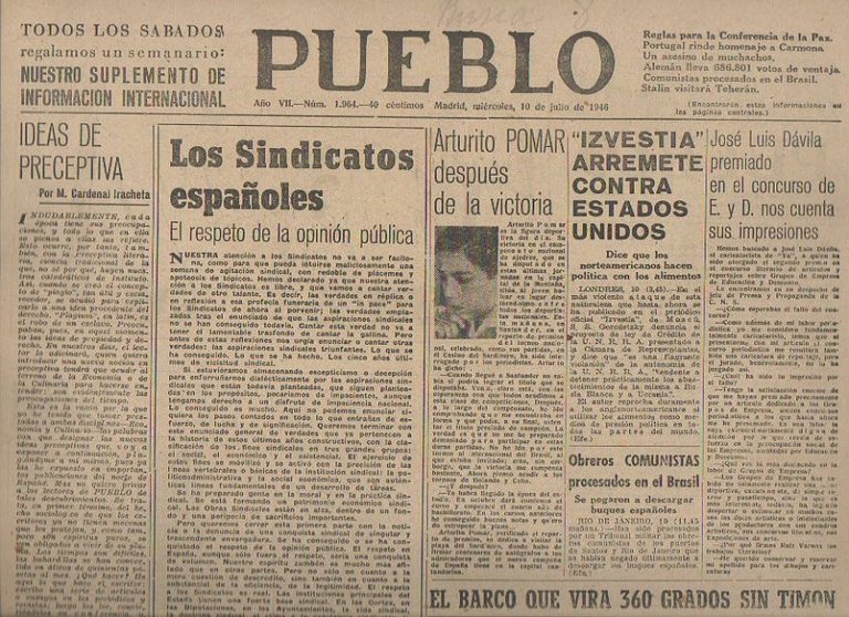 PUEBLO. AÑO VII. NUM. 1.964. MADRID, MIERCOLES, 10 DE JULIO …