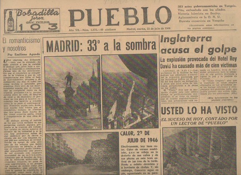 PUEBLO. AÑO VII. NUM. 1.975. MADRID, MARTES, 23 DE JULIO …