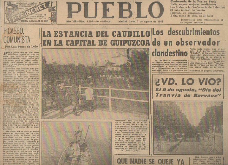 PUEBLO. AÑO VII. NUM. 1.986. MADRID, LUNES, 5 de AGOSTO …