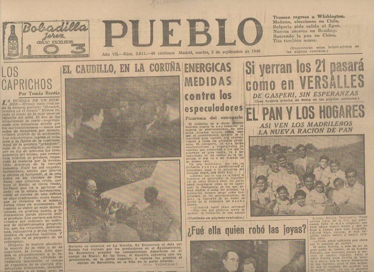 PUEBLO. AÑO VII. NUM. 2.011. MADRID, MARTES, 3 DE SEPTIEMBRE …