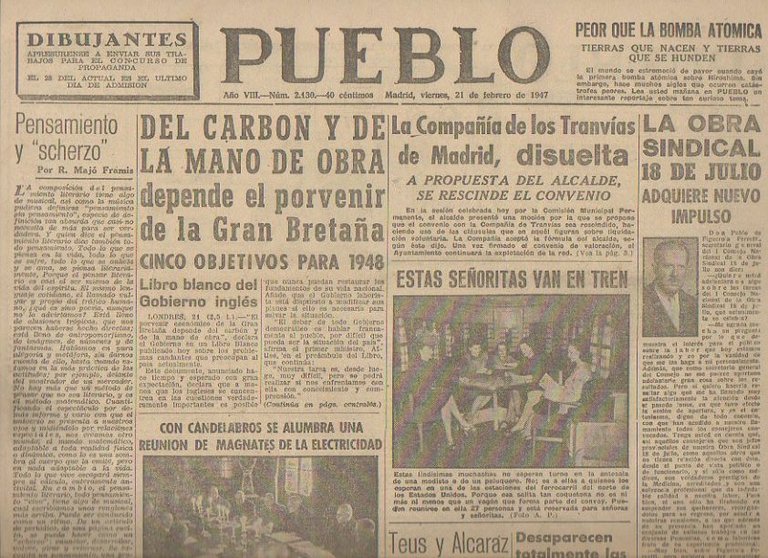 PUEBLO. AÑO VIII. NUM. 2.130. MADRID, VIERNES, 21 DE FEBRERO …