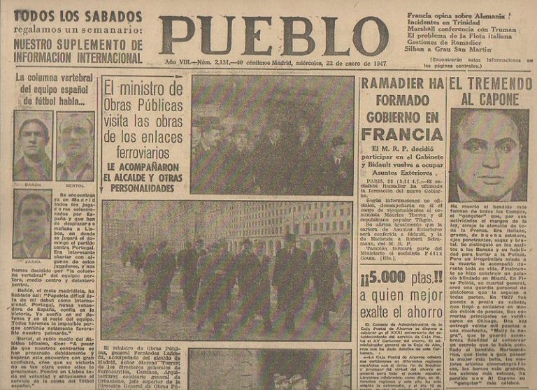 PUEBLO. AÑO VIII. NUM. 2.131. MADRID, MIERCOLES, 22 DE ENERO …