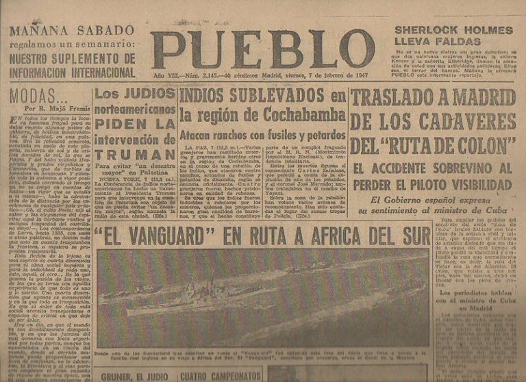 PUEBLO. AÑO VIII. NUM. 2.1445. MADRID, VIERNES, 7 DE FEBRERO …