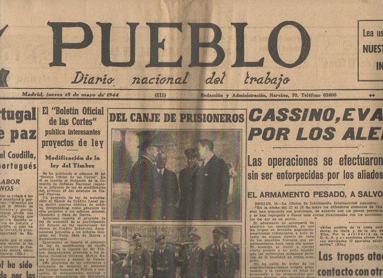 PUEBLO. DIARIO NACIONAL DEL TRABAJO. AÑO V. NUM. 1.197. MADRID, …