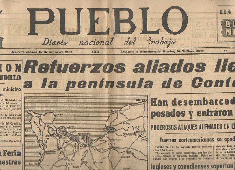 PUEBLO. DIARIO NACIONAL DEL TRABAJO. AÑO V. NUM. 1.217. MADRID, …