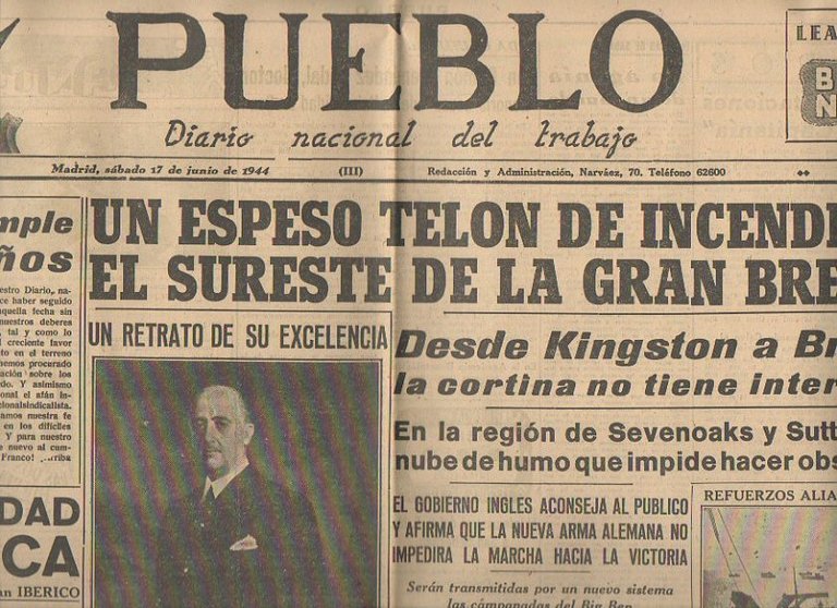 PUEBLO. DIARIO NACIONAL DEL TRABAJO. AÑO V. NUM. 1.223. MADRID, …