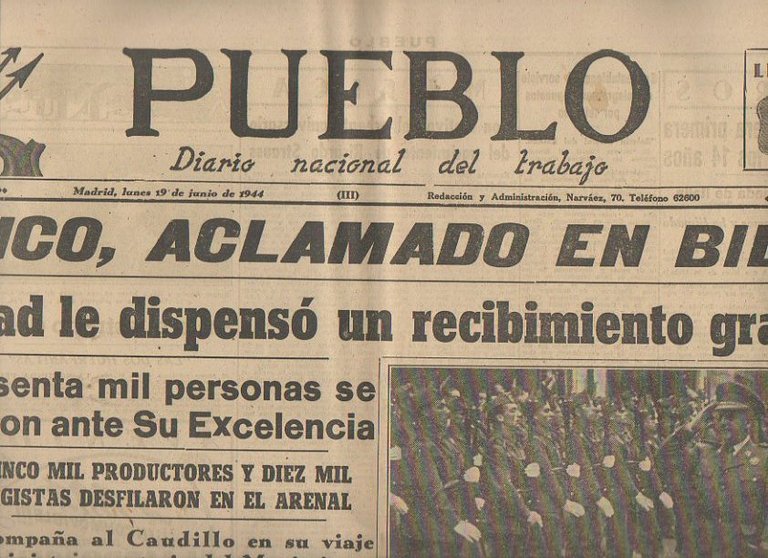 PUEBLO. DIARIO NACIONAL DEL TRABAJO. AÑO V. NUM. 1.224. MADRID, …
