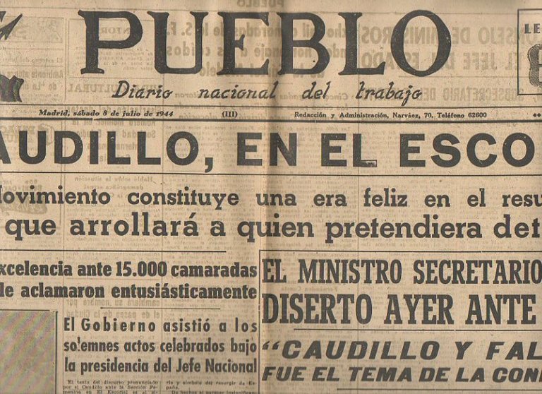 PUEBLO. DIARIO NACIONAL DEL TRABAJO. AÑO V. NUM. 1.241. MADRID, …