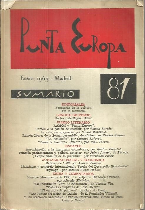 PUNTA EUROPA. AÑO VIII. N. 81.