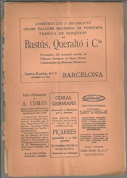 QUADERNS D'ESTUDI. ANY V. VOL. I. N. 1.