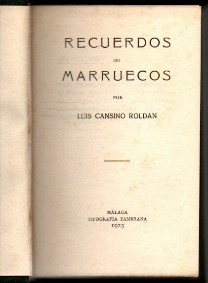 RECUERDOS DE MARRUECOS.