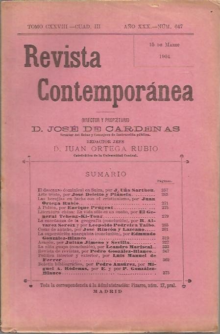 REVISTA CONTEMPORANEA. N. 647.