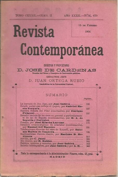 REVISTA CONTEMPORANEA. N. 670.