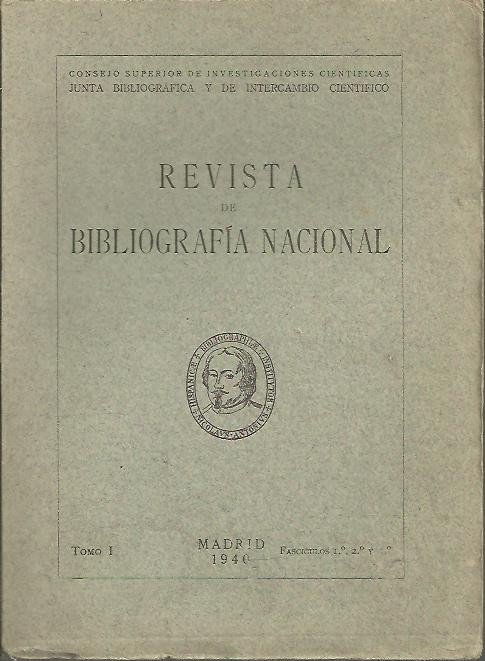 REVISTA DE BIBLIOGRAFIA NACIONAL. TOMO I. FASCICULOS 1, 2 Y … | Immagine Gallery 2