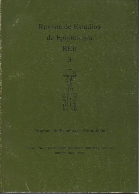 REVISTA DE ESTUDIOS DE EGIPTOLOGIA. REE. 3.