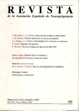 REVISTA DE LA ASOCIACION ESPAÑOLA DE NEUROPSIQUIATRIA. AÑO XIX. N. …