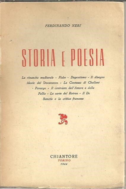 STORIA E POESIA.