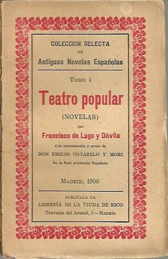 TEATRO POPULAR. (NOVELAS).