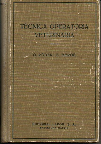 TECNICA OPERATORIA VETERINARIA.
