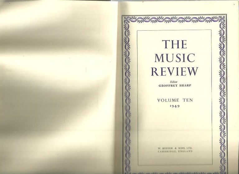 THE MUSIC REVIEW. VOLUME TEN.