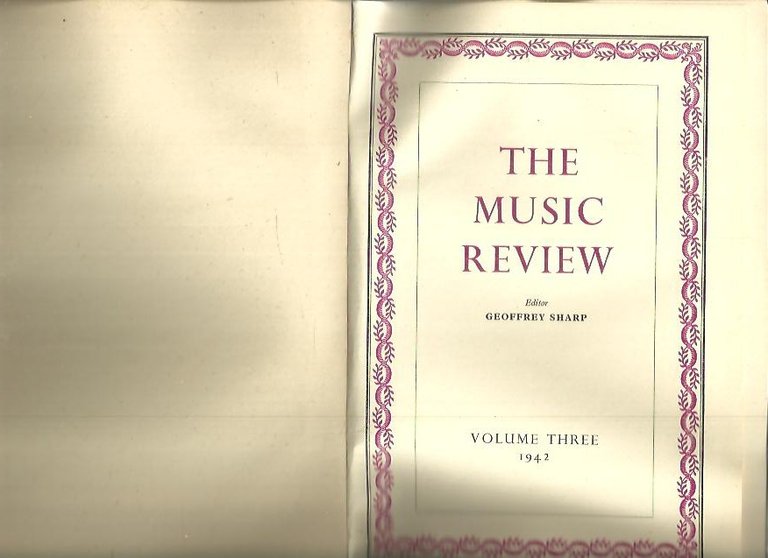THE MUSIC REVIEW. VOLUME THREE.
