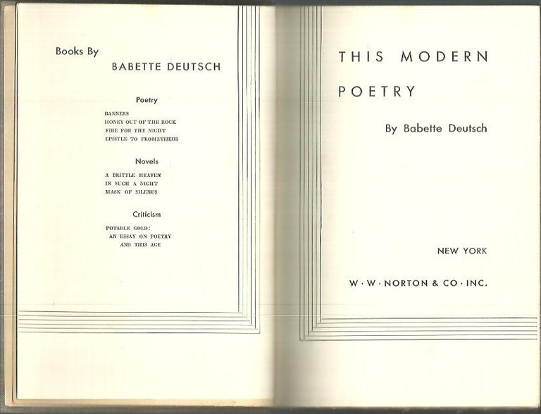 THIS MODERN POETRY.