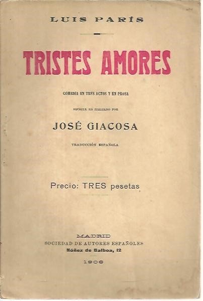 TRISTES AMORES.