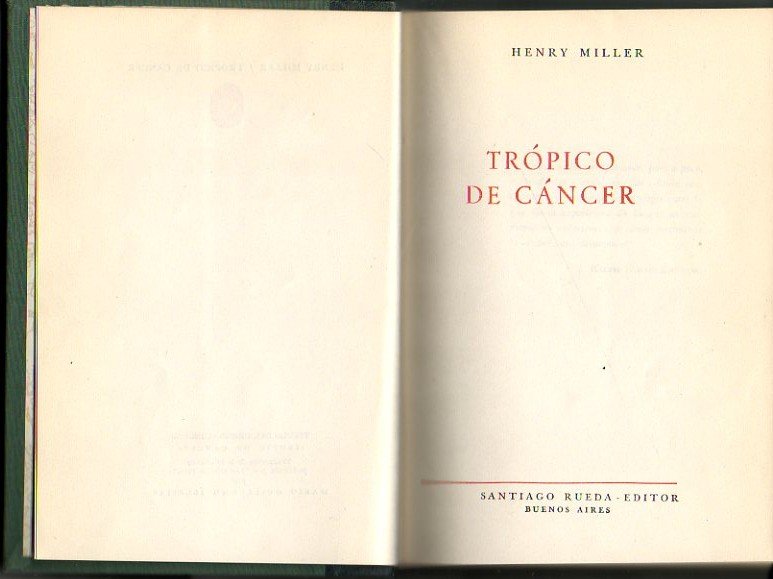 TROPICO DE CANCER.