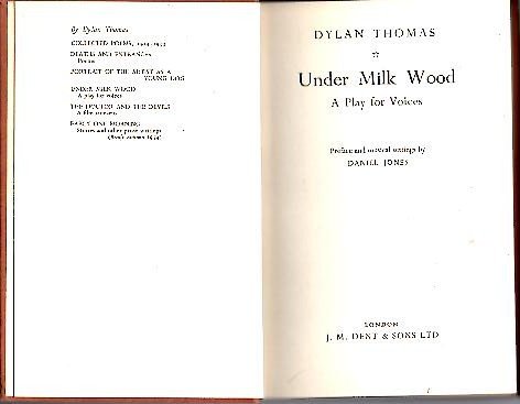 UNDER MILK WOOD, A PLAY FOR VOICES.