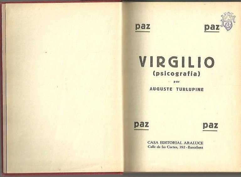 VIRGILIO. (PSICOGRAFIA).