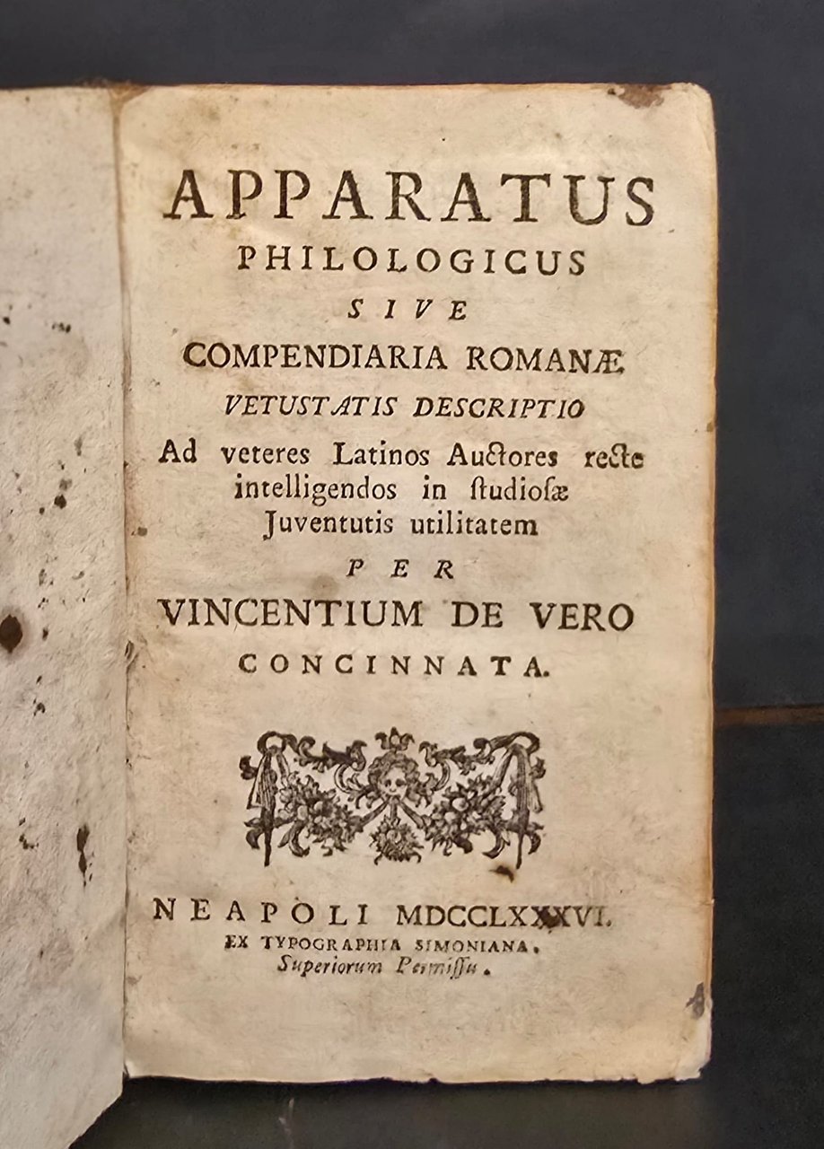 Apparatus philologicus sive compendiaria romanae vetustatis descriptio | Immagine principale