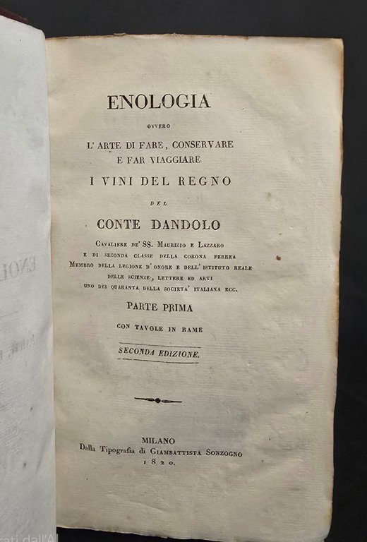 Enologia ovvero l’arte di fare, conservare e far viaggiare i …