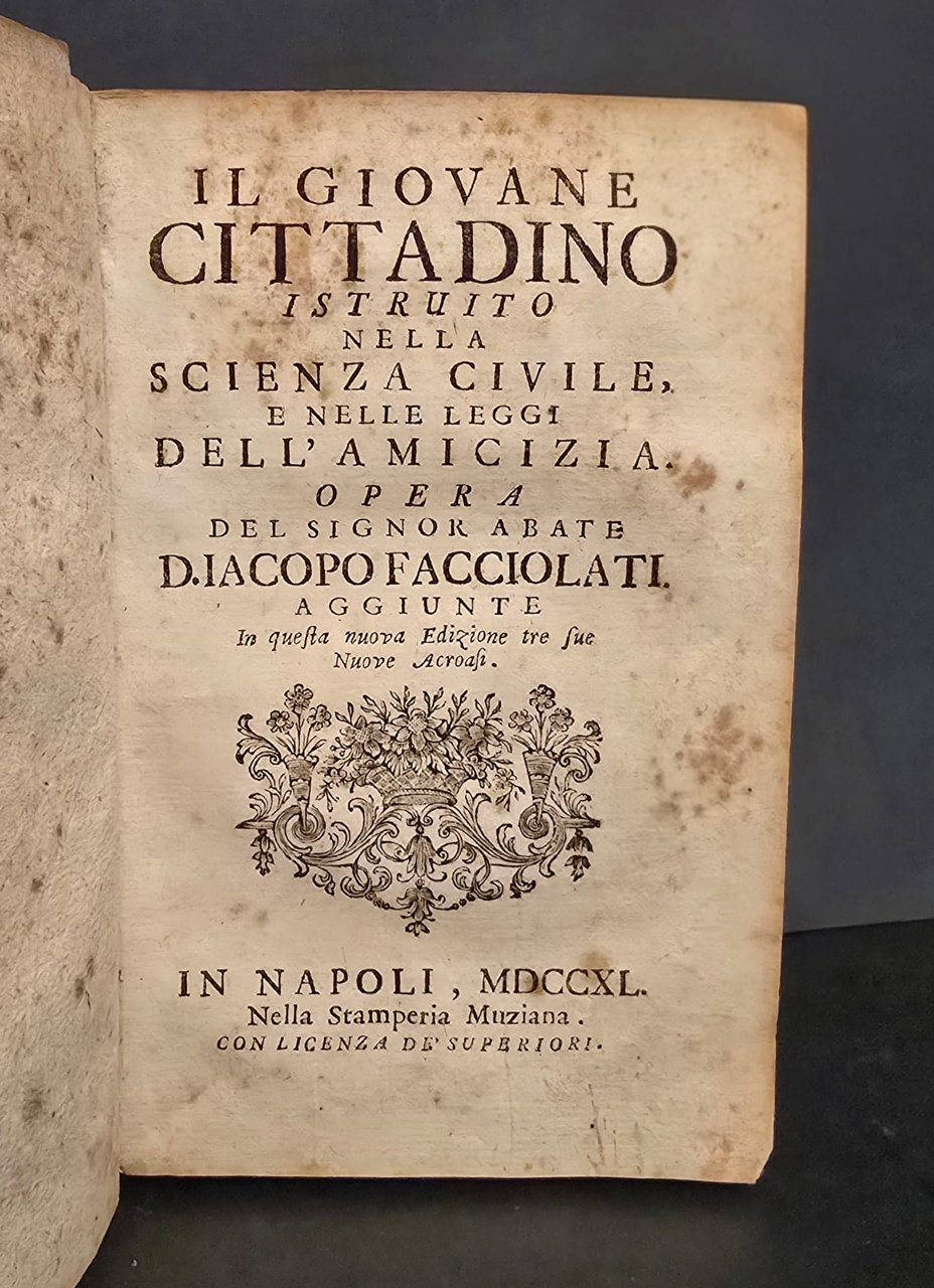 Il giovane cittadino istruito nella scienza civile, e nelle leggi … | Immagine principale
