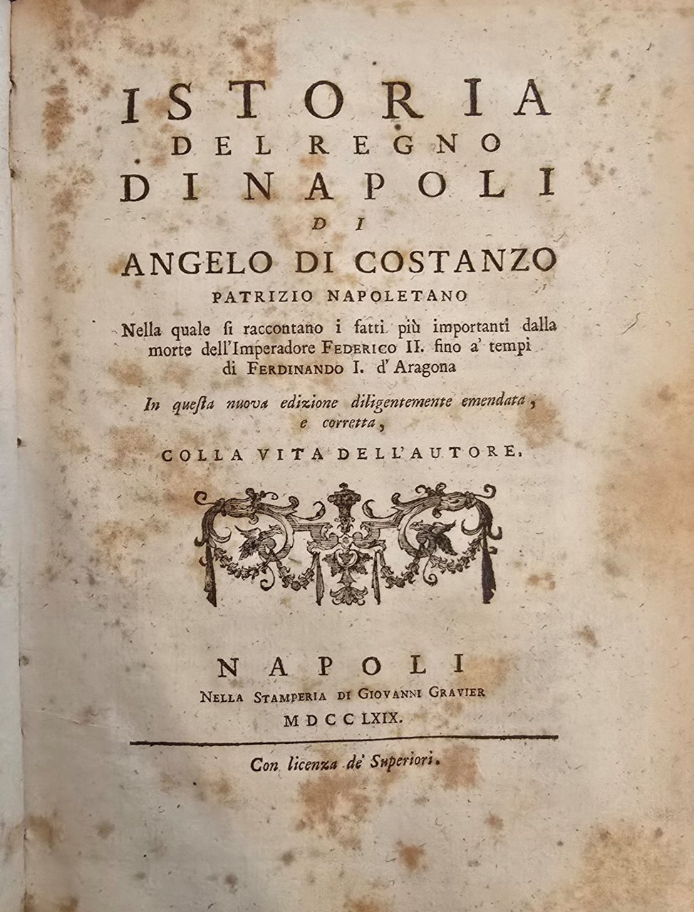Istoria del Regno di Napoli. | Immagine principale