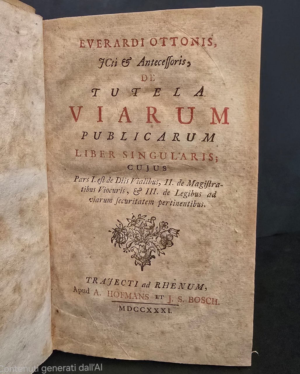 Jecti et Antecessoris. De Tutela viarum pubblicarum. | Immagine principale