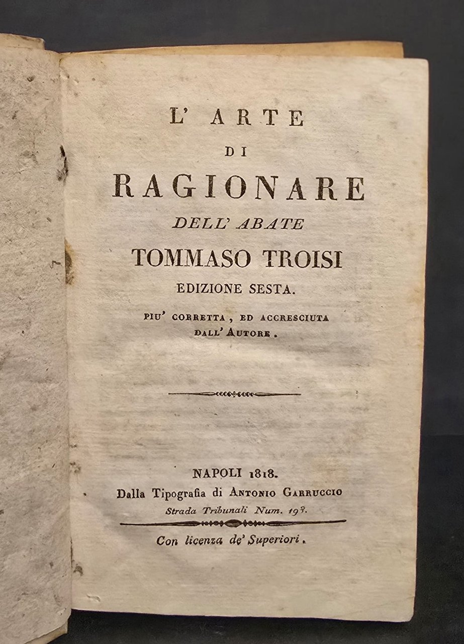 L’ Arte di ragionare. | Immagine principale