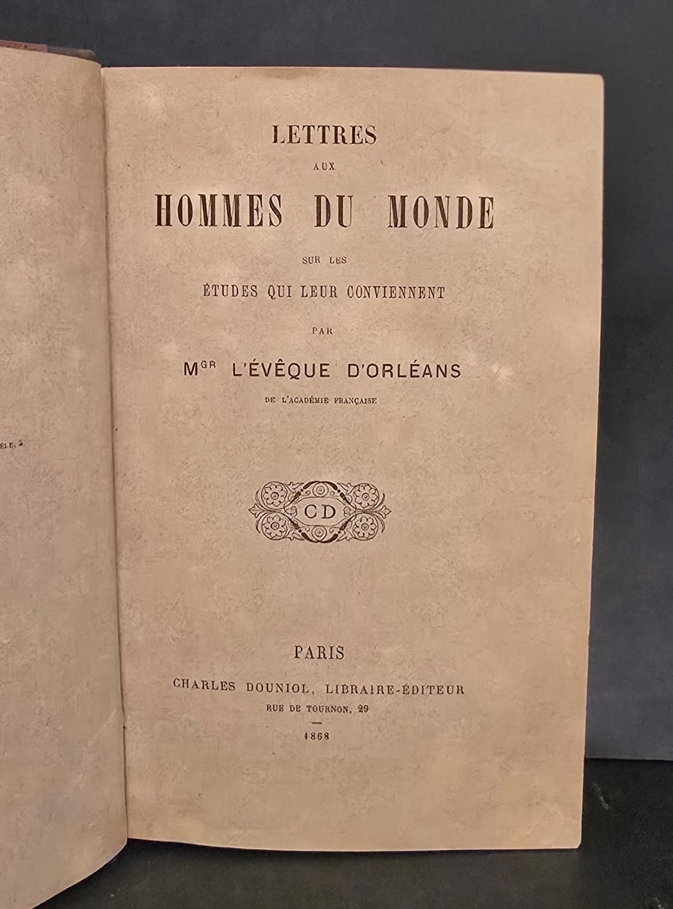 Lettres aux hommes du monde sur les etudes qui leur … | Immagine principale