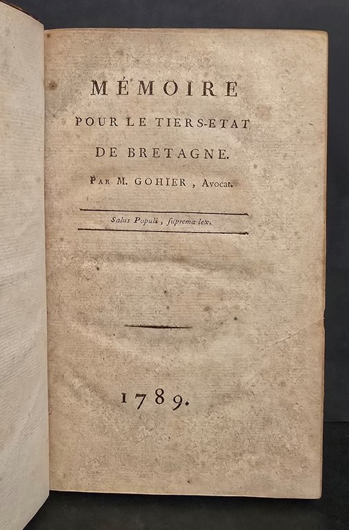 MÉMOIRE POUR LE TIERS-ÉTAT DE BRETAGNE ... | Immagine Gallery 2