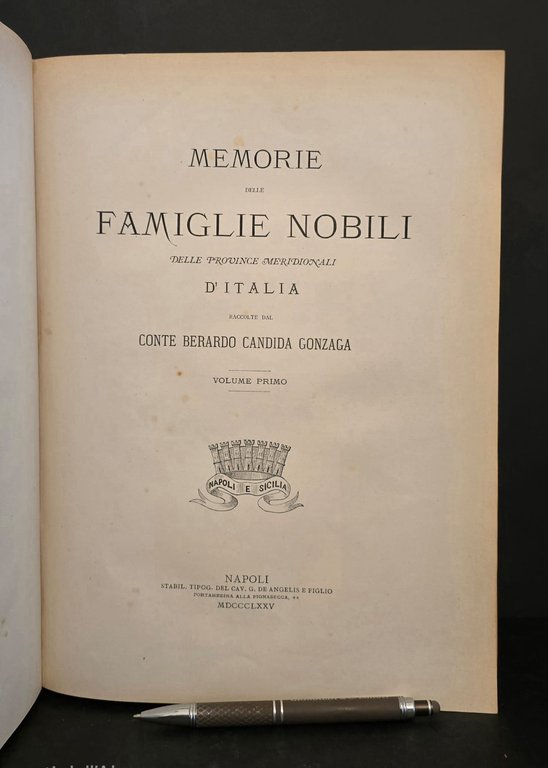 Memorie delle famiglie nobili delle Provincie Meridionali d’Italia. | Immagine Gallery 2