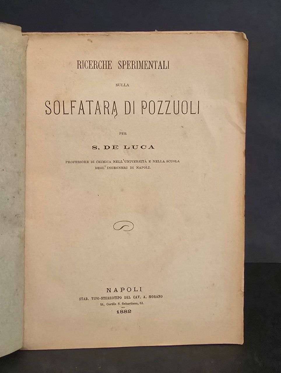 Ricerche sperimentali con note e documenti sulla Solfatara di Pozzuoli. | Immagine principale