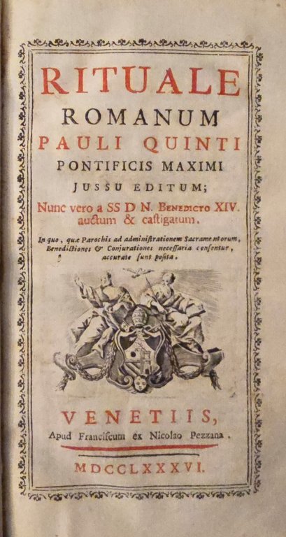 Rituale Romanum Pauli Quinti Pontificis Maximi. | Immagine Gallery 2